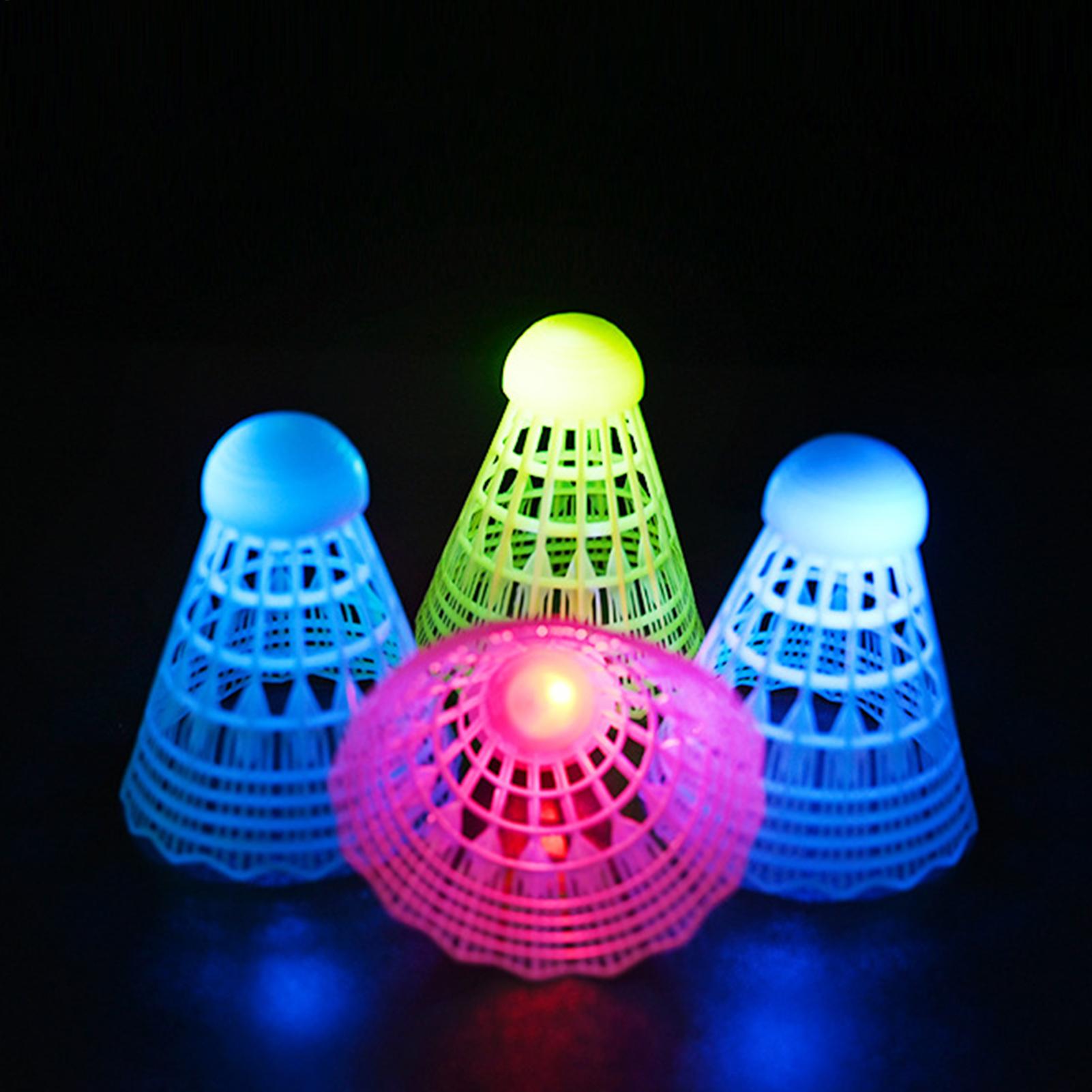 Badminton Event - 3 個 LED バドミントンボール光るライトアッププラスチックバドミントンシャトルコックカラフルな照明ボールスポーツトレーニング屋内/屋外ゲーム