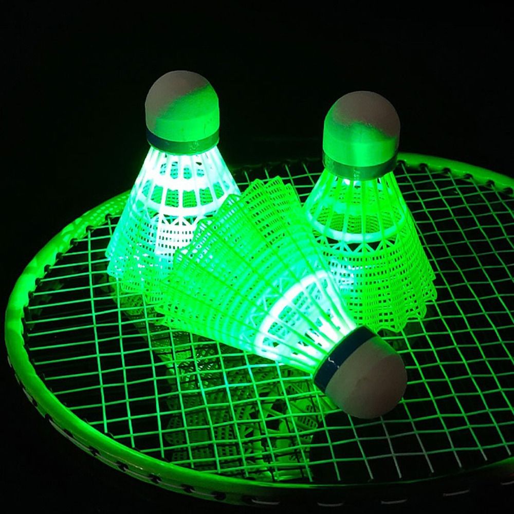 Badminton Event - ライトアップ LED バドミントン光る照明ボール発光バドミントン ボールカラフルな軽量照明羽根屋外ゲーム