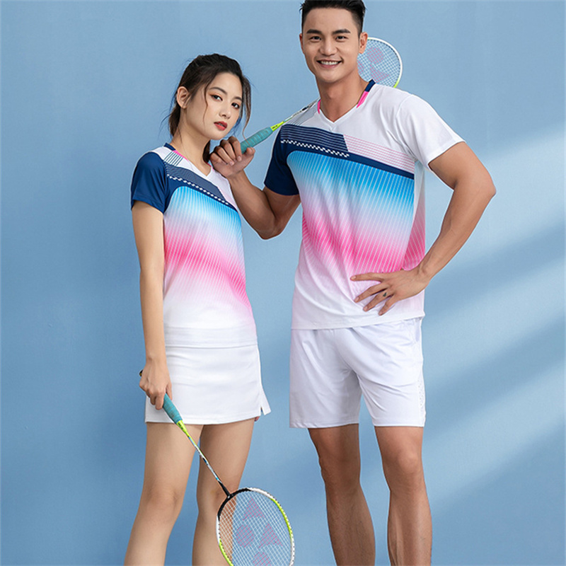Badminton Shuttlecock - バドミントン-男性と女性のショーツ,トレーニングとディスコのTシャツ,テニススカート,バドミントントレーニングスーツ,半袖トラックスーツ