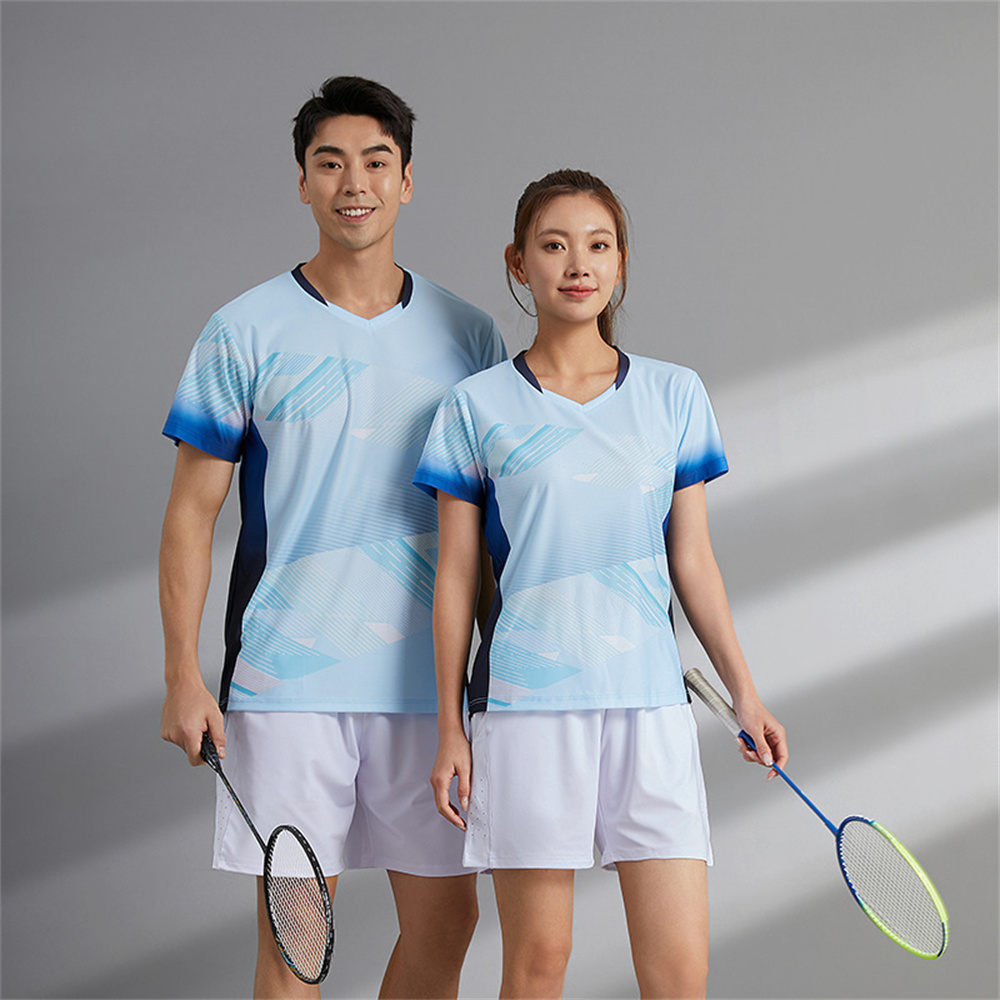 男性と女性のための通気性のある速乾性のバドミントンジャージ, - Badminton Shuttlecock のレビューと価格