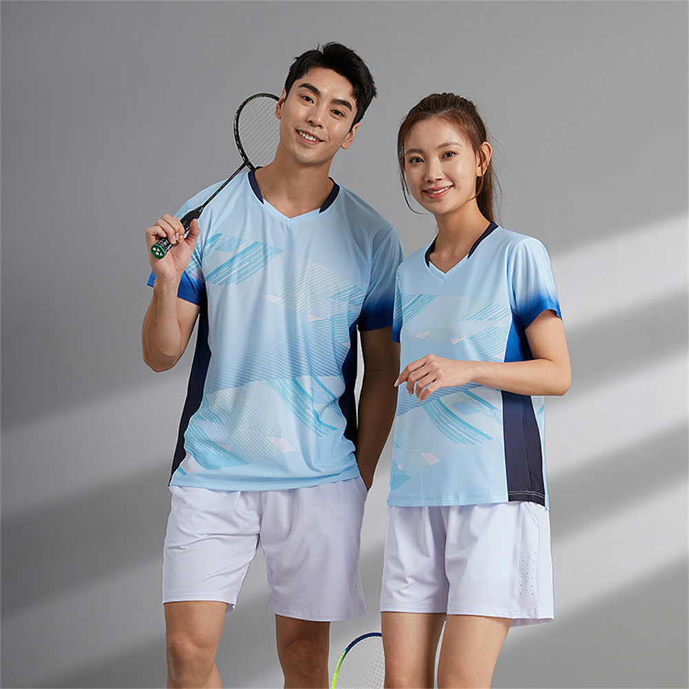 男性と女性のための通気性のある速乾性のバドミントンジャージ, - Badminton Shuttlecock のレビューと価格