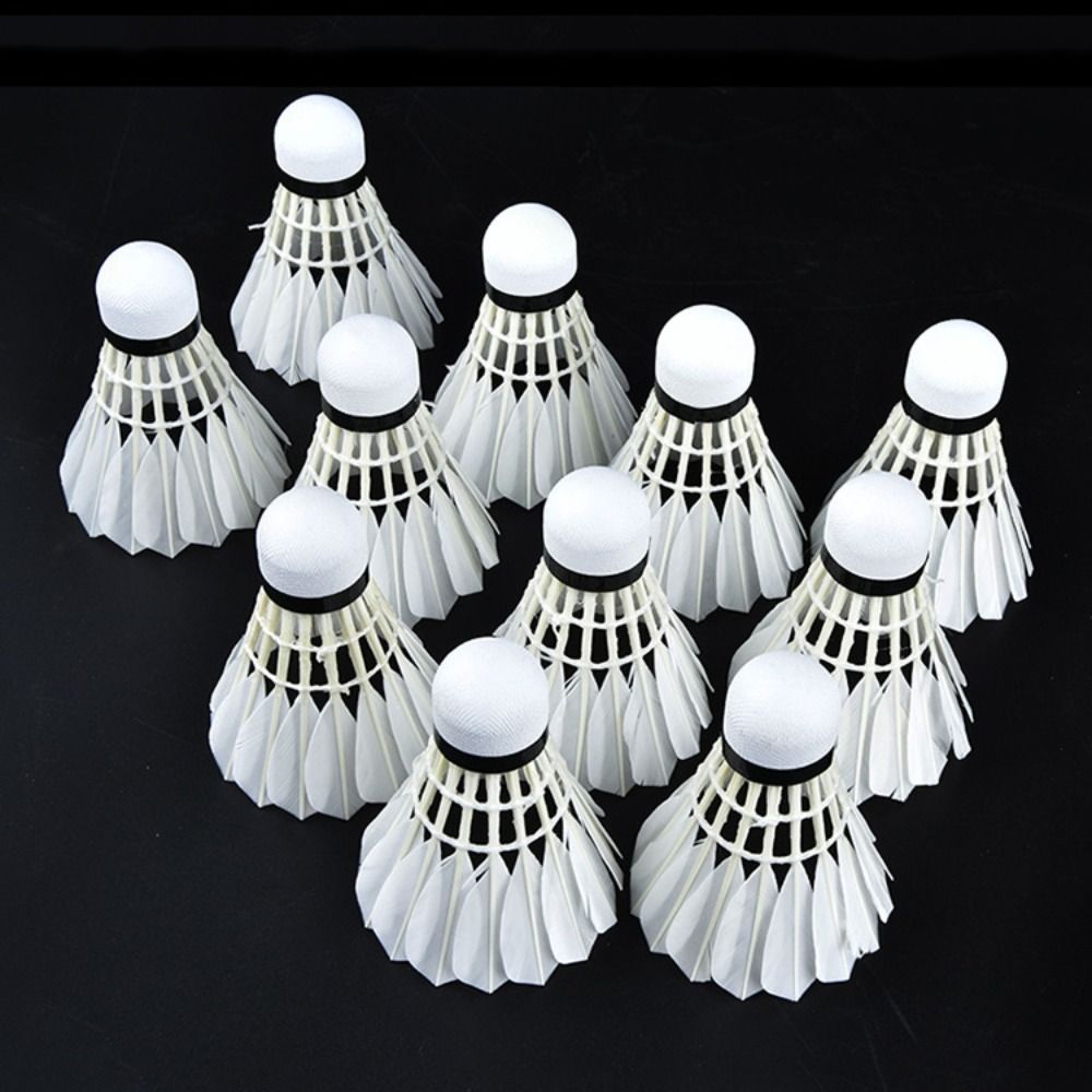3/6/12 個新しい白バドミントン羽根耐久性のある安定した - Badminton Event のレビューと価格