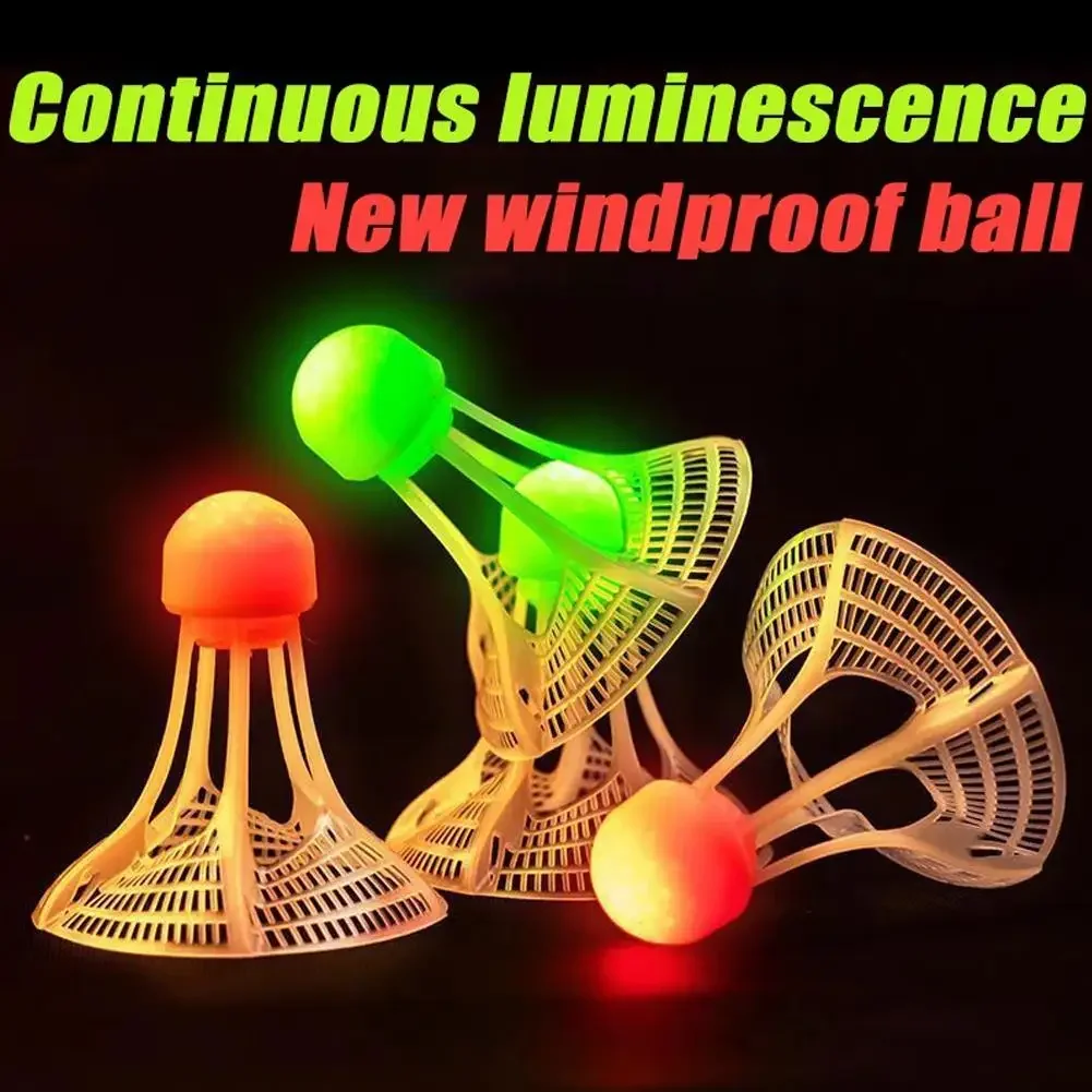 1/5個入り光るバドミントンシャトルコック、夜間用ライトアッ - Badminton Shuttlecock のレビューと価格