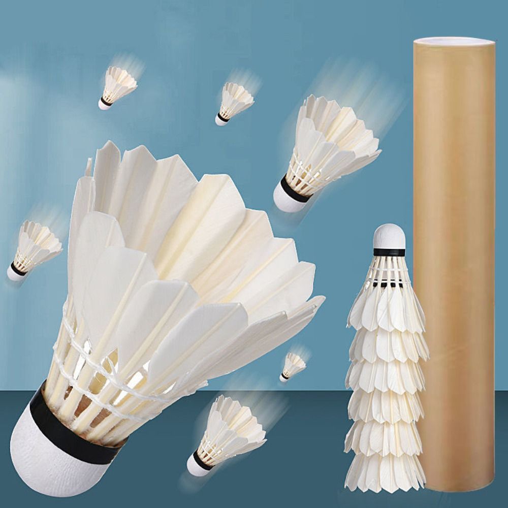 新しい白いガチョウの羽バドミントンシャトルコック耐久性のある - Badminton Event のレビューと価格